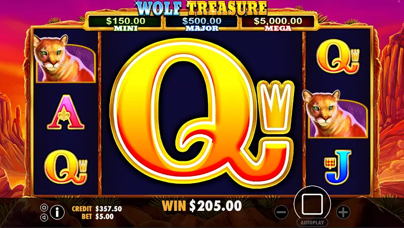 freespins on wolf slot game