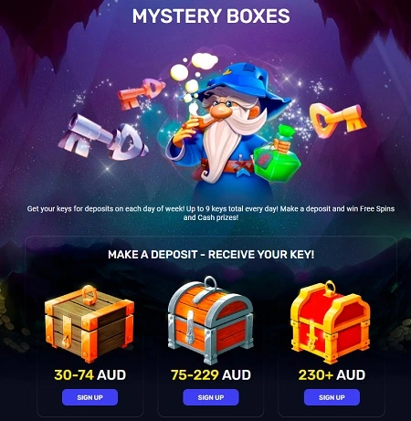 mystery boxes bonus