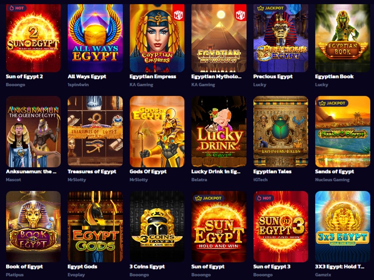 egpyt casino games